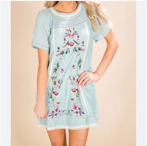 NWT Umgee Meet Me in Paradise dress in Blue Size Small